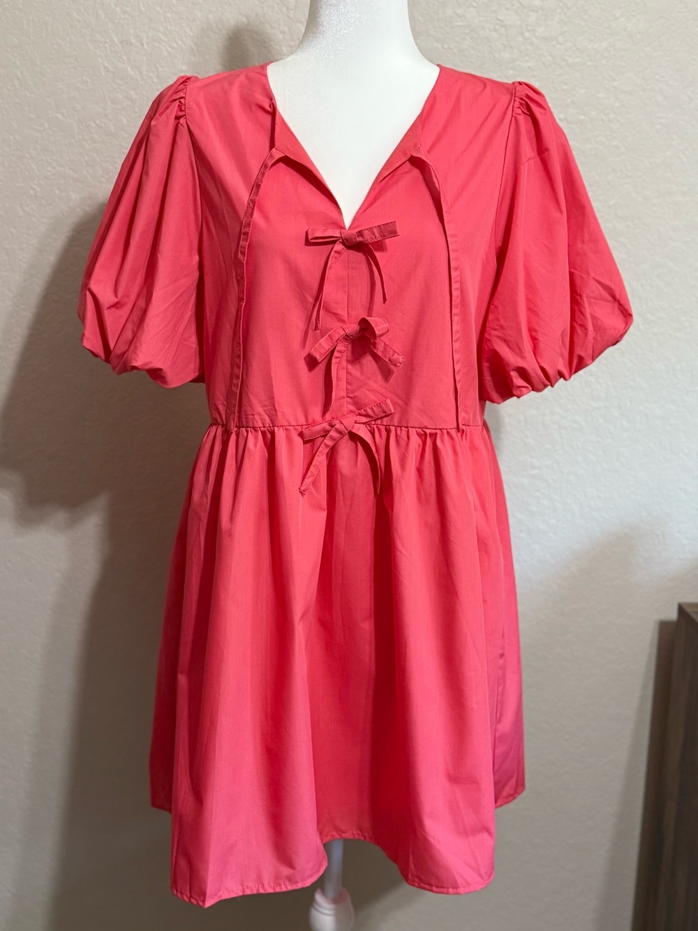 entro Coral Pink Shift Dress with Floral Tag